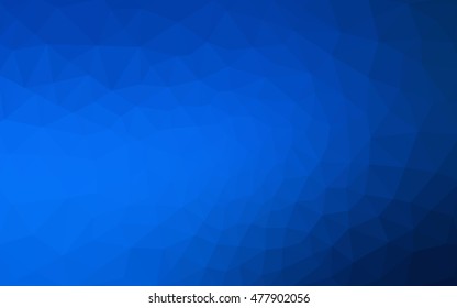 Dark blue polygonal illustration, which consist of triangles. Geometric background in Origami style with gradient. Triangular design for your business.