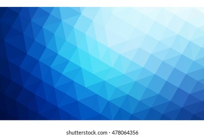Dark blue polygonal illustration, which consist of triangles. Geometric background in Origami style with gradient. Triangular design for your business.
