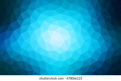 Dark blue polygonal illustration, which consist of triangles. Geometric background in Origami style with gradient. Triangular design for your business.