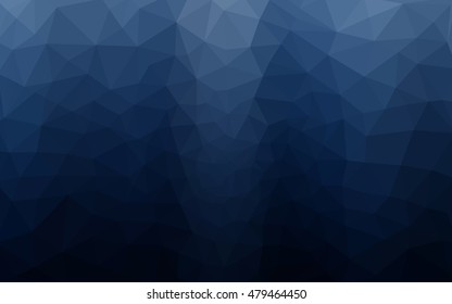 Dark blue polygonal illustration, which consist of triangles. Geometric background in Origami style with gradient. Triangular design for your business.