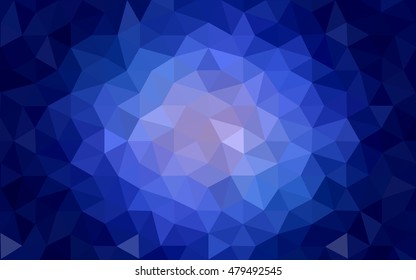 Dark blue polygonal illustration, which consist of triangles. Geometric background in Origami style with gradient. Triangular design for your business.