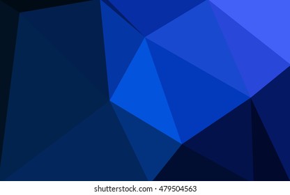 Dark blue polygonal illustration, which consist of triangles. Geometric background in Origami style with gradient. Triangular design for your business.