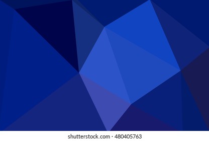 Dark blue polygonal illustration, which consist of triangles. Geometric background in Origami style with gradient. Triangular design for your business.