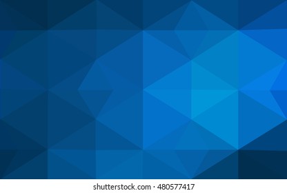 Dark blue polygonal illustration, which consist of triangles. Geometric background in Origami style with gradient. Triangular design for your business.