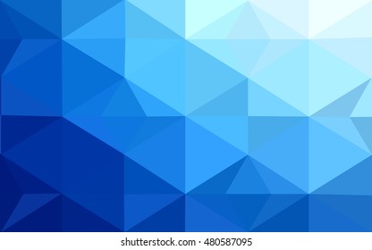 Dark blue polygonal illustration, which consist of triangles. Geometric background in Origami style with gradient. Triangular design for your business.