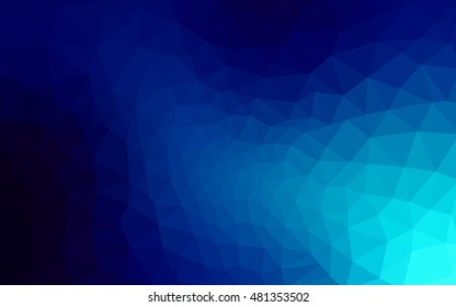 Dark blue polygonal illustration, which consist of triangles. Geometric background in Origami style with gradient. Triangular design for your business.
