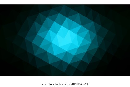 Dark blue polygonal illustration, which consist of triangles. Geometric background in Origami style with gradient. Triangular design for your business.
