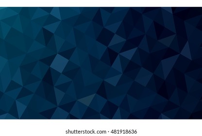Dark blue polygonal illustration, which consist of triangles. Geometric background in Origami style with gradient. Triangular design for your business.