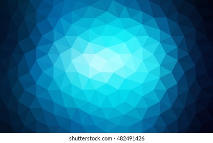 Dark blue polygonal illustration, which consist of triangles. Geometric background in Origami style with gradient. Triangular design for your business.