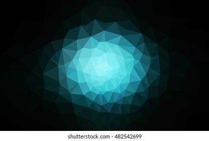 Dark blue polygonal illustration, which consist of triangles. Geometric background in Origami style with gradient. Triangular design for your business.