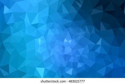 Dark blue polygonal illustration, which consist of triangles. Geometric background in Origami style with gradient. Triangular design for your business.
