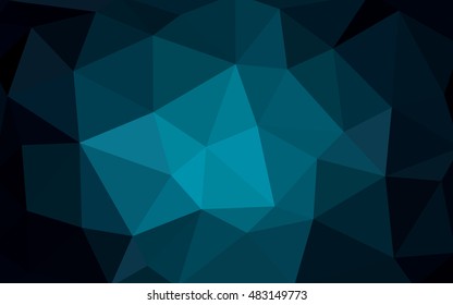 Dark blue polygonal illustration, which consist of triangles. Triangular design for your business. Creative geometric background in Origami style with gradient.