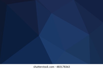 Dark blue polygonal illustration, which consist of triangles. Geometric background in Origami style with gradient. Triangular design for your business.