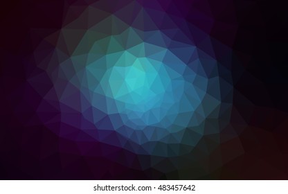 Dark blue polygonal illustration, which consist of triangles. Geometric background in Origami style with gradient. Triangular design for your business.