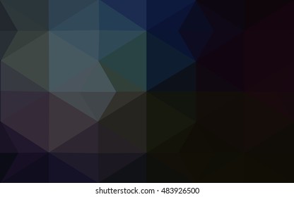 Dark blue polygonal illustration, which consist of triangles. Geometric background in Origami style with gradient. Triangular design for your business.
