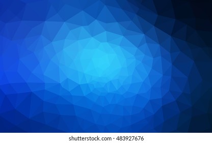 Dark blue polygonal illustration, which consist of triangles. Geometric background in Origami style with gradient. Triangular design for your business.