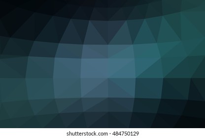 Dark blue polygonal illustration, which consist of triangles. Triangular design for your business. Creative geometric background in Origami style with gradient.