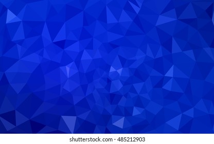 Dark blue polygonal illustration, which consist of triangles. Geometric background in Origami style with gradient. Triangular design for your business.