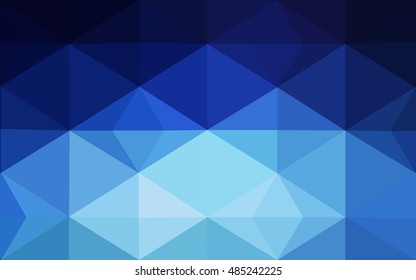 Dark blue polygonal illustration, which consist of triangles. Geometric background in Origami style with gradient. Triangular design for your business.