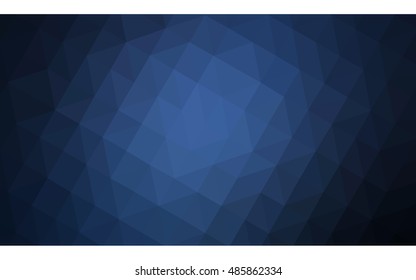 Dark blue polygonal illustration, which consist of triangles. Geometric background in Origami style with gradient. Triangular design for your business.