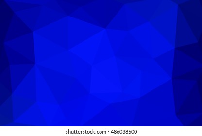 Dark blue polygonal illustration, which consist of triangles. Triangular design for your business. Creative geometric background in Origami style with gradient.