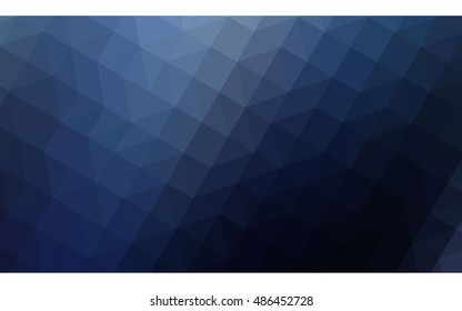 Dark blue polygonal illustration, which consist of triangles. Geometric background in Origami style with gradient. Triangular design for your business.