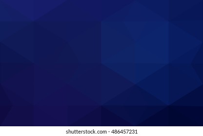 Dark blue polygonal illustration, which consist of triangles. Geometric background in Origami style with gradient. Triangular design for your business.