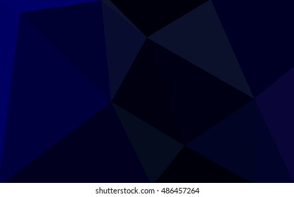 Dark blue polygonal illustration, which consist of triangles. Geometric background in Origami style with gradient. Triangular design for your business.