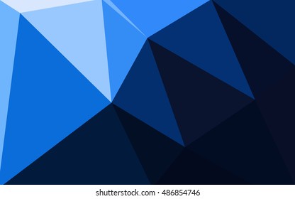 Dark blue polygonal illustration, which consist of triangles. Geometric background in Origami style with gradient. Triangular design for your business.