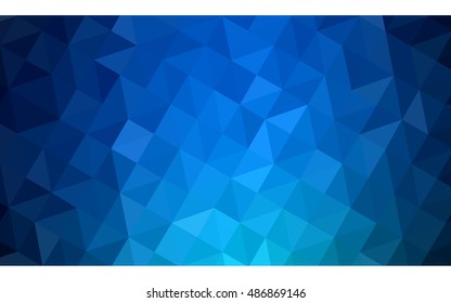 Dark blue polygonal illustration, which consist of triangles. Geometric background in Origami style with gradient. Triangular design for your business.