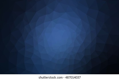 Dark blue polygonal illustration, which consist of triangles. Geometric background in Origami style with gradient. Triangular design for your business.