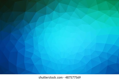 Dark blue polygonal illustration, which consist of triangles. Geometric background in Origami style with gradient. Triangular design for your business.