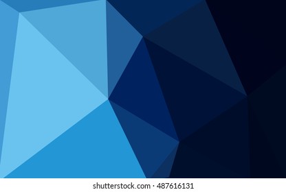 Dark blue polygonal illustration, which consist of triangles. Geometric background in Origami style with gradient. Triangular design for your business.
