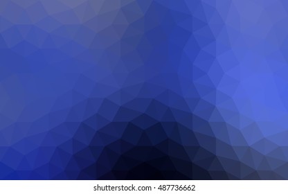 Dark blue polygonal illustration, which consist of triangles. Geometric background in Origami style with gradient. Triangular design for your business.