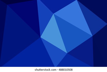 Dark blue polygonal illustration, which consist of triangles. Geometric background in Origami style with gradient. Triangular design for your business.