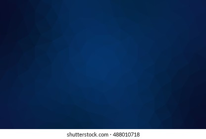 Dark blue polygonal illustration, which consist of triangles. Geometric background in Origami style with gradient. Triangular design for your business.