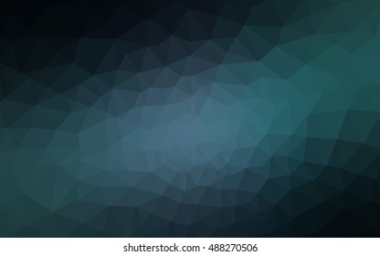 Dark blue polygonal illustration, which consist of triangles. Geometric background in Origami style with gradient. Triangular design for your business.
