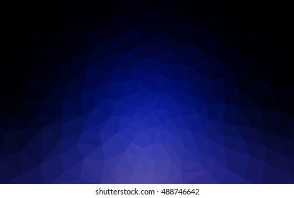 Dark blue polygonal illustration, which consist of triangles. Geometric background in Origami style with gradient. Triangular design for your business.