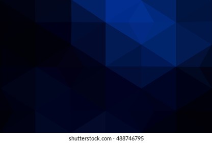 Dark blue polygonal illustration, which consist of triangles. Geometric background in Origami style with gradient. Triangular design for your business.