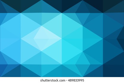 Dark blue polygonal illustration, which consist of triangles. Geometric background in Origami style with gradient. Triangular design for your business.