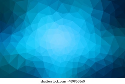 Dark blue polygonal illustration, which consist of triangles. Geometric background in Origami style with gradient. Triangular design for your business.