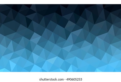 Dark blue polygonal illustration, which consist of triangles. Geometric background in Origami style with gradient. Triangular design for your business.
