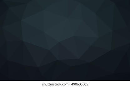 Dark blue polygonal illustration, which consist of triangles. Triangular design for your business. Creative geometric background in Origami style with gradient.