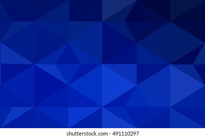 Dark blue polygonal illustration, which consist of triangles. Geometric background in Origami style with gradient. Triangular design for your business.