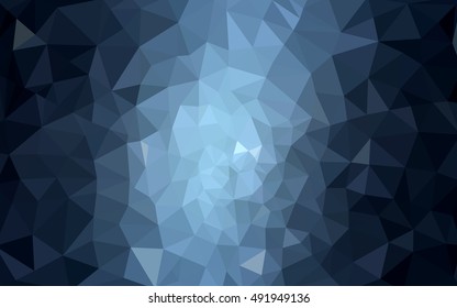 Dark blue polygonal illustration, which consist of triangles. Geometric background in Origami style with gradient. Triangular design for your business.