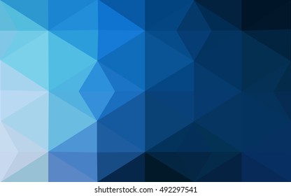Dark blue polygonal illustration, which consist of triangles. Geometric background in Origami style with gradient. Triangular design for your business.