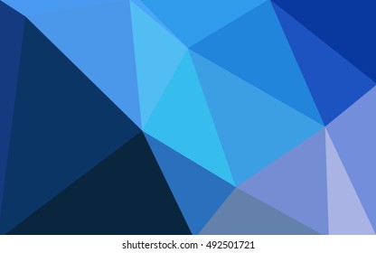Dark blue polygonal illustration, which consist of triangles. Geometric background in Origami style with gradient. Triangular design for your business.