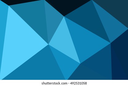 Dark blue polygonal illustration, which consist of triangles. Geometric background in Origami style with gradient. Triangular design for your business.