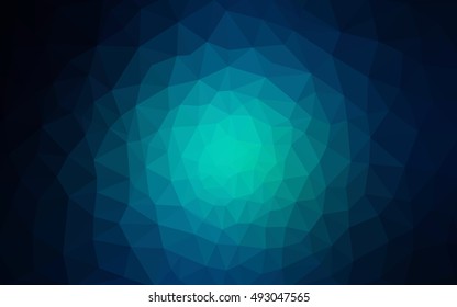 Dark blue polygonal illustration, which consist of triangles. Geometric background in Origami style with gradient. Triangular design for your business.