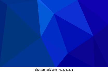 Dark blue polygonal illustration, which consist of triangles. Geometric background in Origami style with gradient. Triangular design for your business.